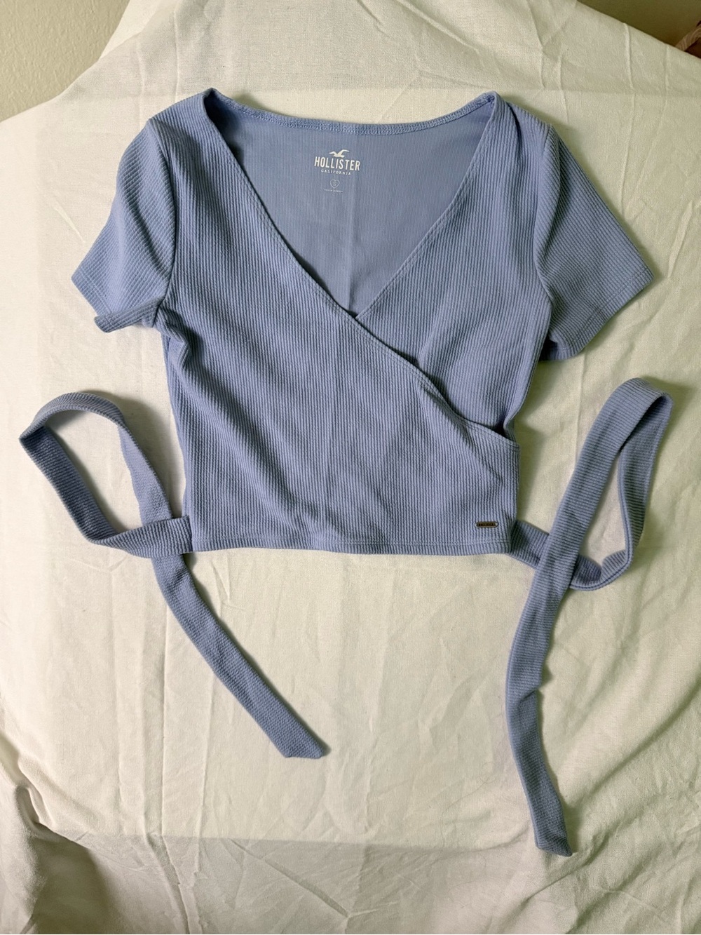 Hollister Light Lavender Wrap-Around Crop Top
